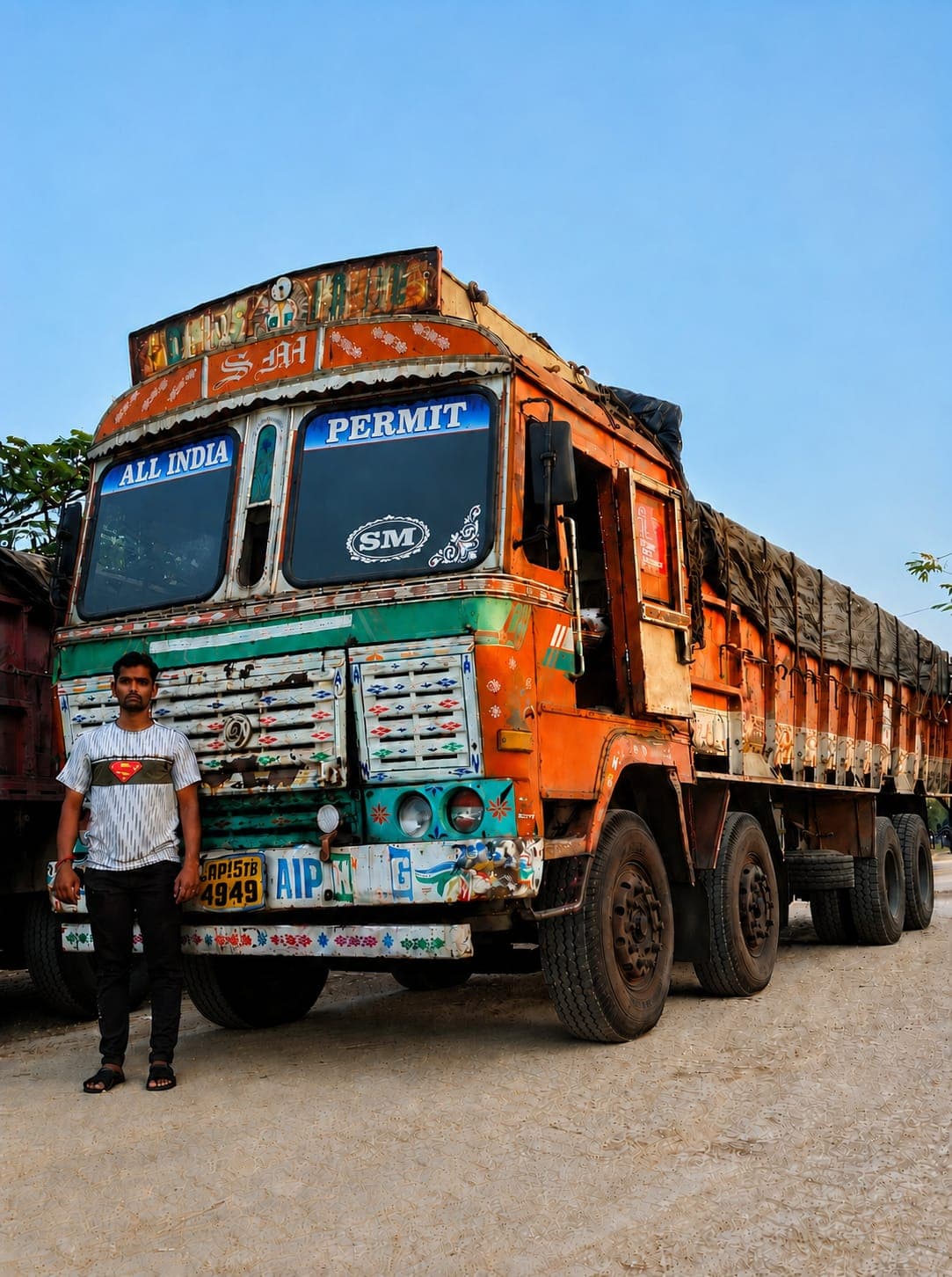 An SM Transport truck loaded and ready to deliver